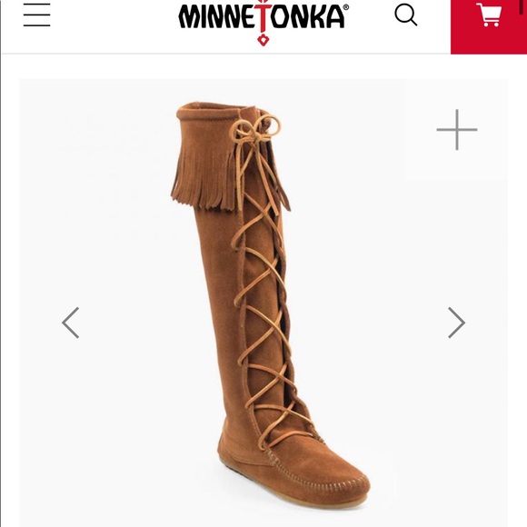 Minnetonka Knee high front lace Boot - Picture 1 of 4